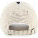 47-brand-curved-brim-clean-up-cord-base-runner-two-tone-new-york-yankees-mlb-beige-and-navy-blue-adjustable-cap