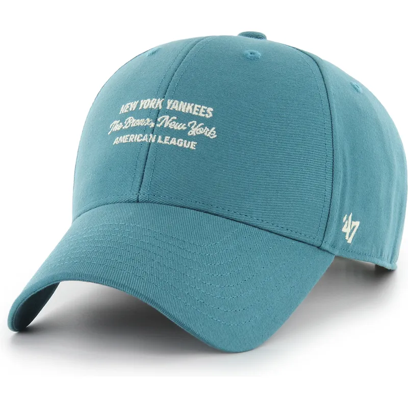 casquette-courbee-bleue-snapback-mvp-contemporary-cyan-new-york-yankees-mlb-47-brand