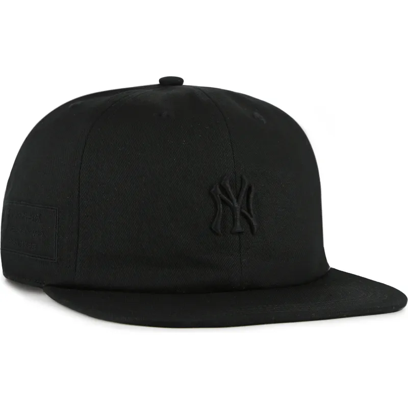 47-brand-flat-brim-black-logo-captain-rl-contemporary-new-york-yankees-mlb-black-snapback-cap