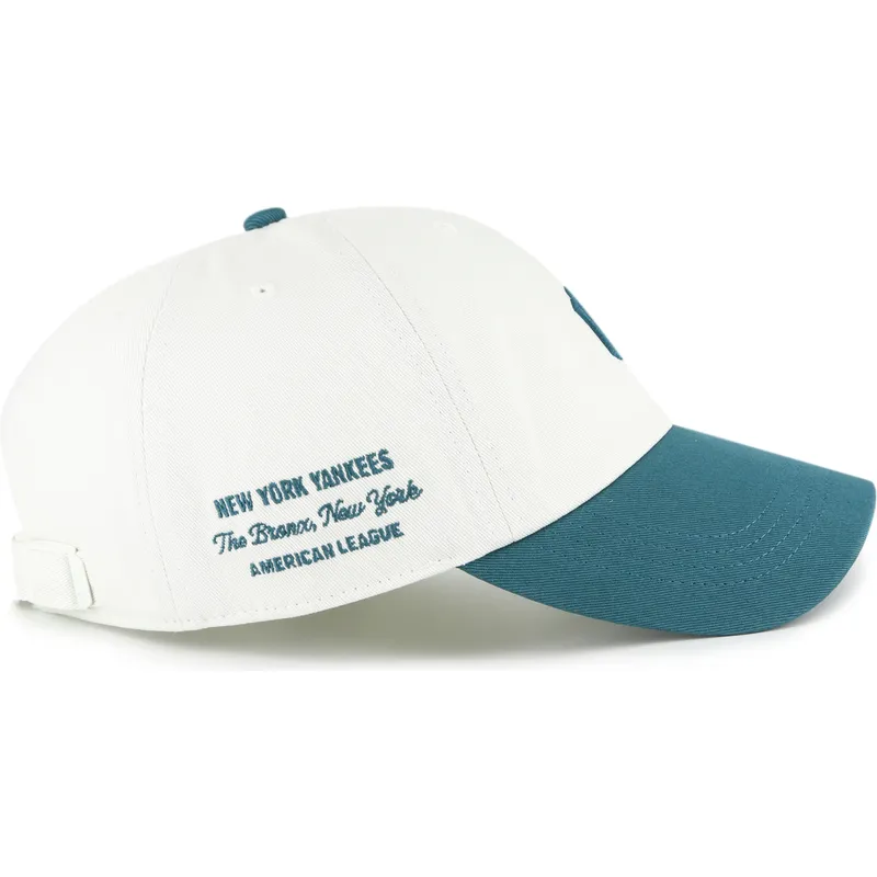 cappellino-curvo-beige-e-verde-regolabile-clean-up-contemporary-two-tone-dei-new-york-yankees-mlb-di-47-brand