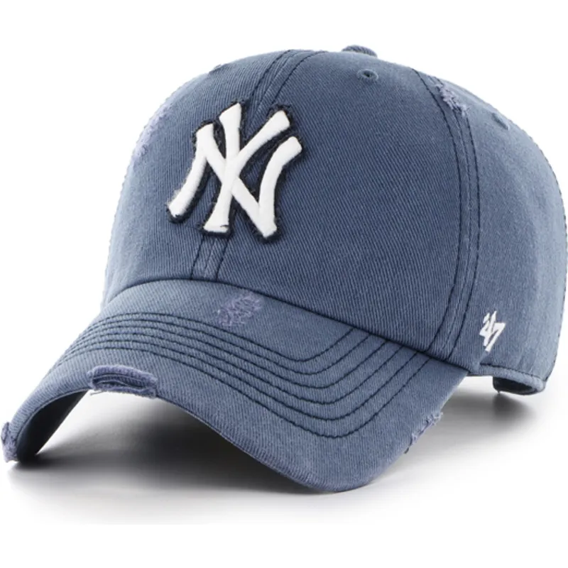 granatowa-zakrzywiona-czapka-z-regulacja-clean-up-weathered-rusted-new-york-yankees-mlb-od-47-brand