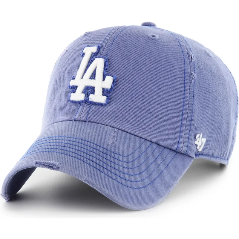 casquette-courbee-bleue-ajustable-clean-up-weathered-thrift-los-angeles-dodgers-mlb-47-brand