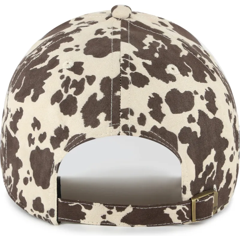 cappellino-curvo-marrone-regolabile-con-logo-marrone-clean-up-bessie-dei-los-angeles-dodgers-mlb-di-47-brand