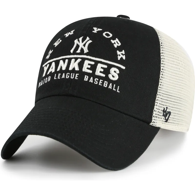 casquette-trucker-noire-clean-up-windham-mesh-new-york-yankees-mlb-47-brand
