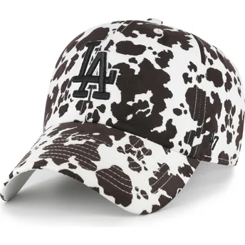 Weiße verstellbare Curved Cap Clean Up Bessie der Los Angeles Dodgers MLB von 47 Brand