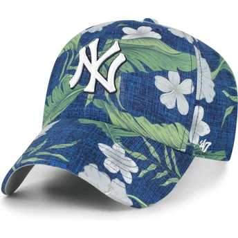Marineblå justerbar buet kasket Clean Up Beach Side fra New York Yankees MLB af 47 Brand