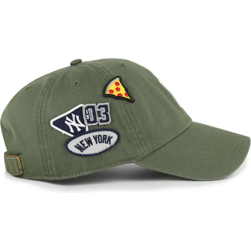 casquette-courbee-verte-ajustable-clean-up-badges-new-york-yankees-mlb-47-brand