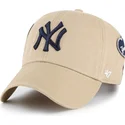 cappellino-curva-khaki-regolabile-clean-up-badges-dei-new-york-yankees-mlb-di-47-brand