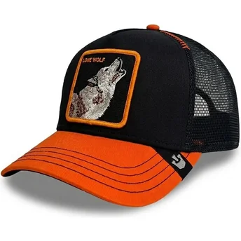 Cappellino trucker nero e arancione lupo Solo Wolf Fab Farm di Goorin Bros.