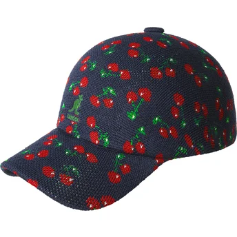 Justerbar marineblå buet kasket Cherry Spacecap fra Kangol
