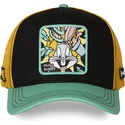 schwarze-gelbe-und-grune-trucker-kappe-bugs-bunny-loo13-bugb-looney-tunes-von-capslab