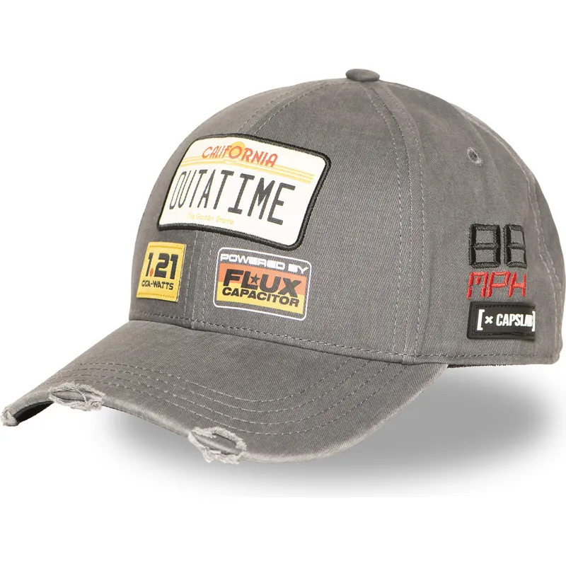 gorra-curva-gris-snapback-outatime-btf1-outb-back-to-the-future-de-capslab