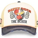 cappellino-trucker-beige-e-blu-marino-daffy-duck-loo13-pcsmcbb-looney-tunes-di-capslab