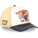 cappellino-trucker-beige-e-blu-marino-daffy-duck-loo13-pcsmcbb-looney-tunes-di-capslab