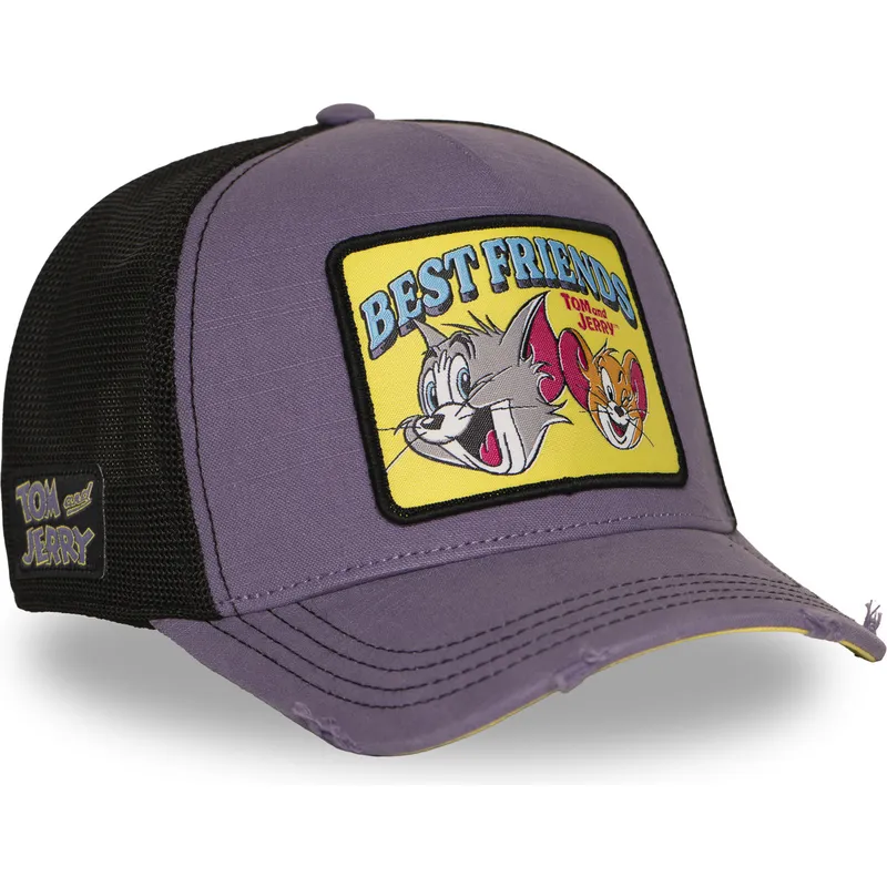 trucker-keps-lila-tom-och-jerry-taj8-besb-looney-tunes-fran-capslab