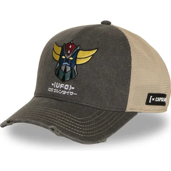 Trucker-Cap grau und beige Robot Grendizer GOL7 GOLB von Capslab