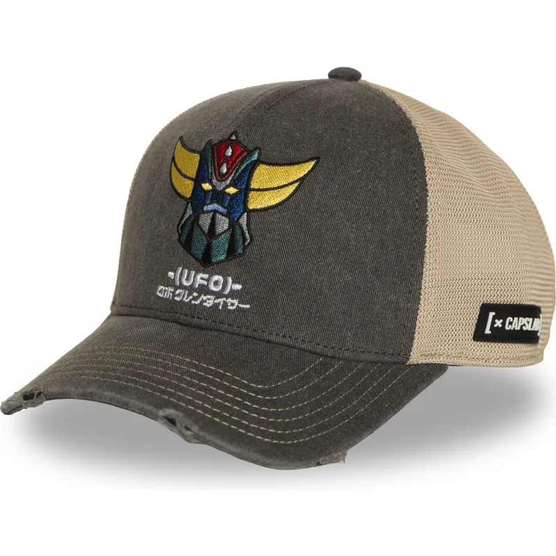 cappellino-trucker-grigio-e-beige-robot-grendizer-gol7-golb-di-capslab