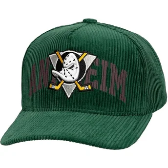Grüne gebogene Snapback-Cap Arch Stamp Pro von Anaheim Ducks NHL von Mitchell & Ness