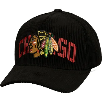 Casquette courbée noire snapback Arch Stamp Pro Chicago Blackhawks NHL Mitchell & Ness