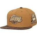 brun-justerbar-flat-cap-coffee-strapback-fra-los-angeles-lakers-nba-fra-mitchell-ness
