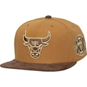 justerbar-brun-platt-keps-coffee-strapback-fran-chicago-bulls-nba-av-mitchell-ness