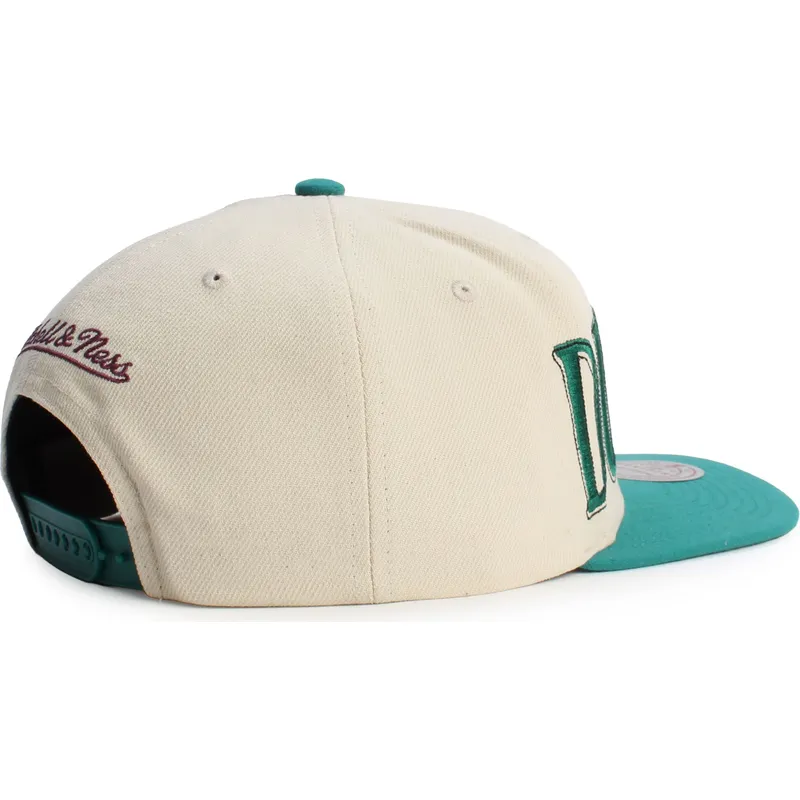 gron-og-beige-snapback-flat-cap-across-the-board-fra-anaheim-ducks-nhl-fra-mitchell-ness