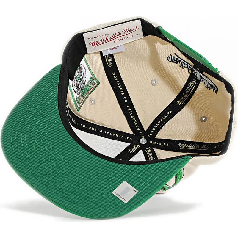 mitchell-ness-flat-brim-across-the-board-boston-celtics-nba-green-and-beige-snapback-cap