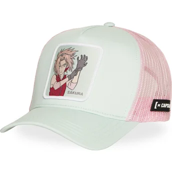 Trucker-Cap grün und rosa Sakura Haruno NS6 SAKB Naruto von Capslab