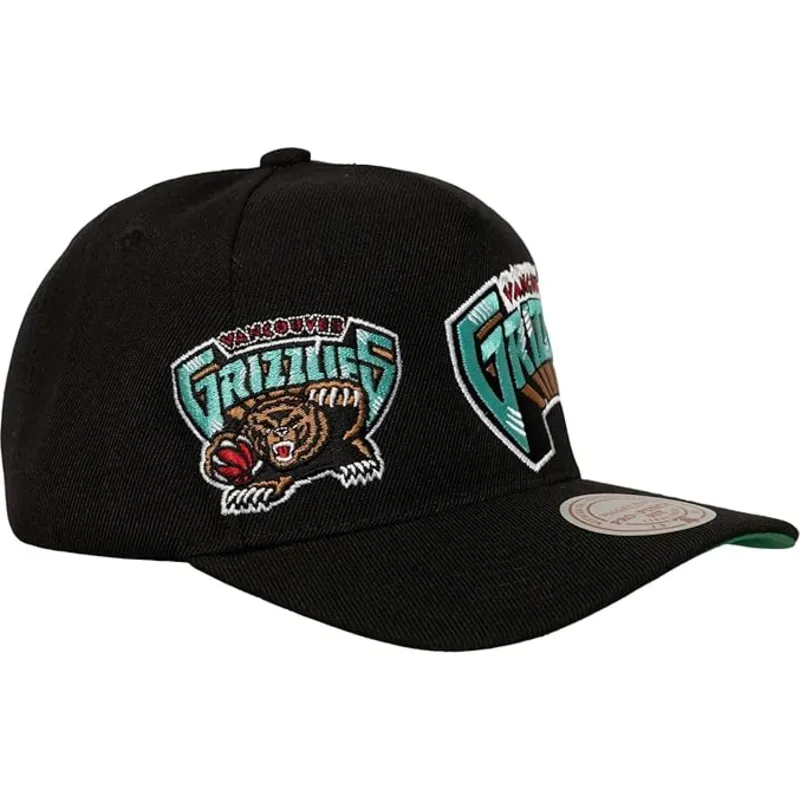 casquette-courbee-noire-snapback-busted-pro-vancouver-grizzlies-nba-mitchell-ness