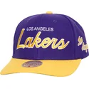 cappellino-con-visiera-curva-viola-e-giallo-snapback-team-script-20-pro-dei-los-angeles-lakers-nba-di-mitchell-ness