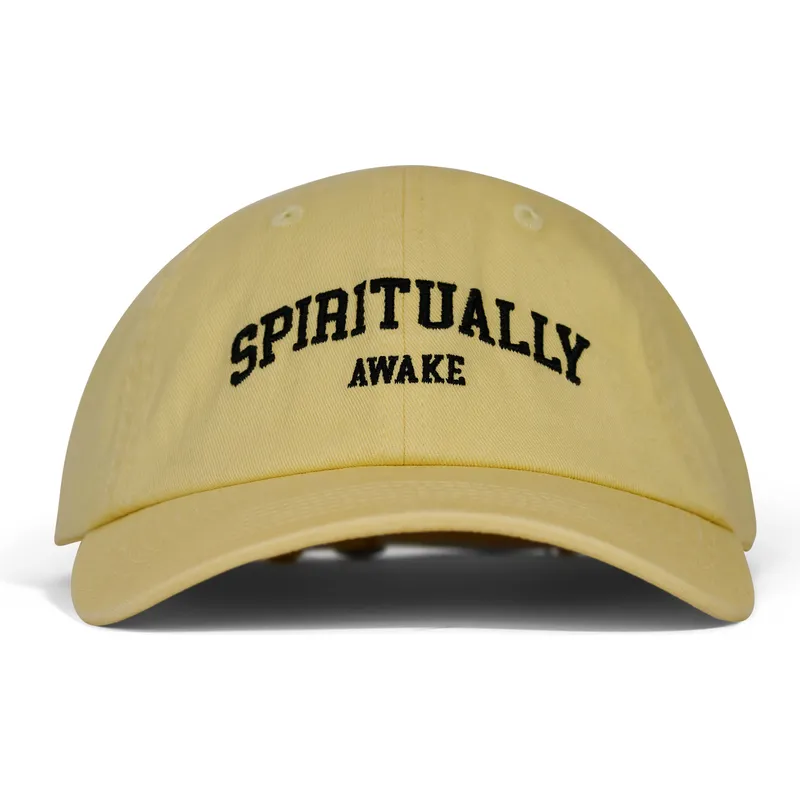 casquette-courbee-jaune-ajustable-spiritually-awake-pica-pica