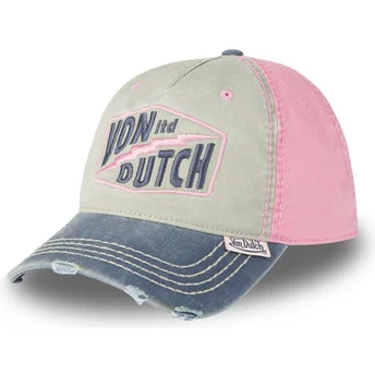 Cappellino curvo grigio e rosa regolabile RETRO11 di Von Dutch