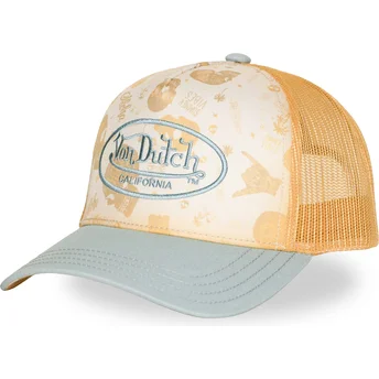 Cappellino trucker giallo e verde SUBL12 di Von Dutch
