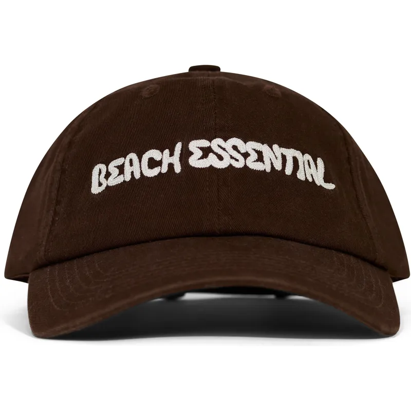 gorra-curva-marron-ajustable-beach-essential-de-pica-pica