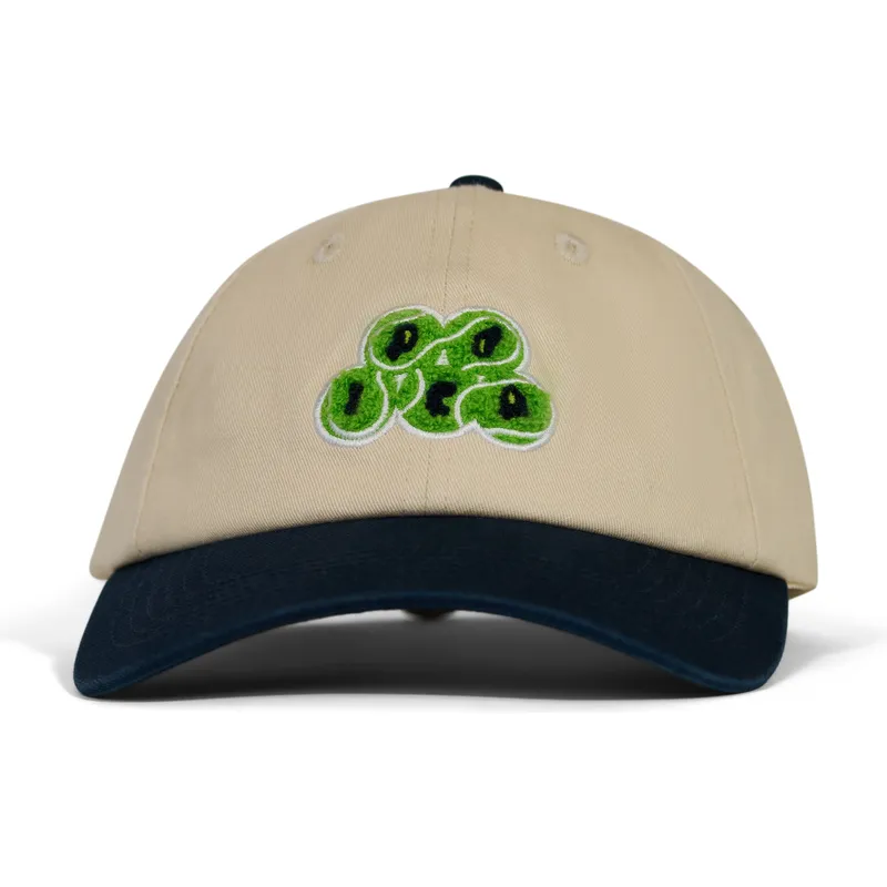 beige-und-marineblaue-verstellbare-curved-cap-tennisballs-von-pica-pica