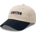 casquette-courbee-beige-et-bleue-marine-ajustable-lobster-slut-pica-pica