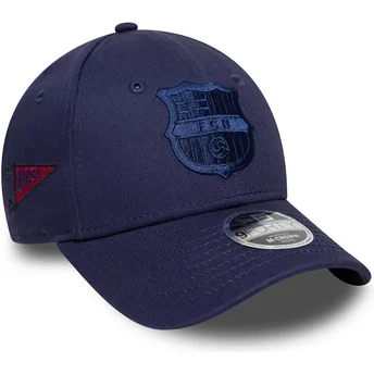 New Era Curved Brim Youth 9FORTY M-Crown Graphic FC Barcelona LALIGA Navy Blue Snapback Cap