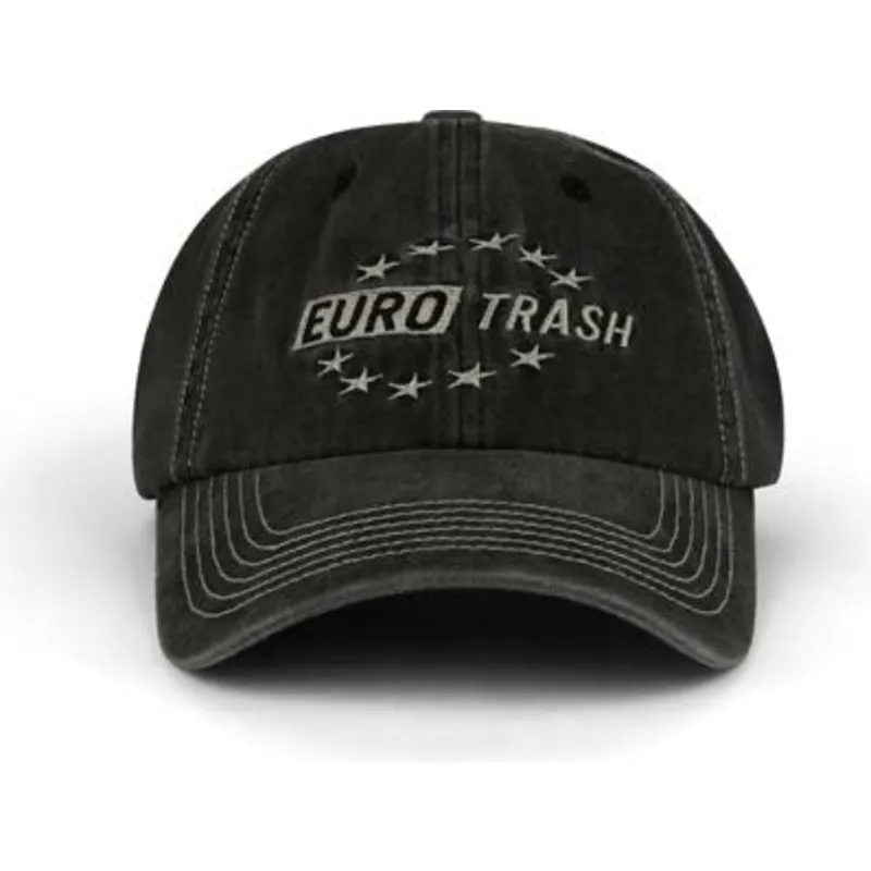 schwarze-verstellbare-curved-cap-eurotrash-distressed-washed-von-pica-pica