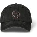 schwarze-verstellbare-curved-cap-smiley-washed-von-pica-pica