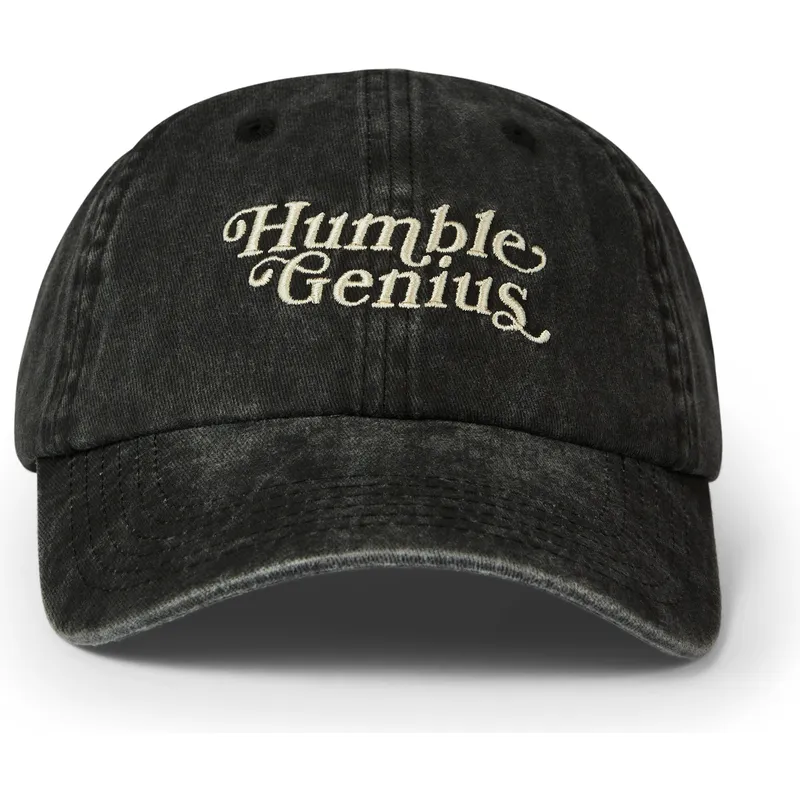 cappellino-curvo-nero-regolabile-humble-genius-washed-di-pica-pica