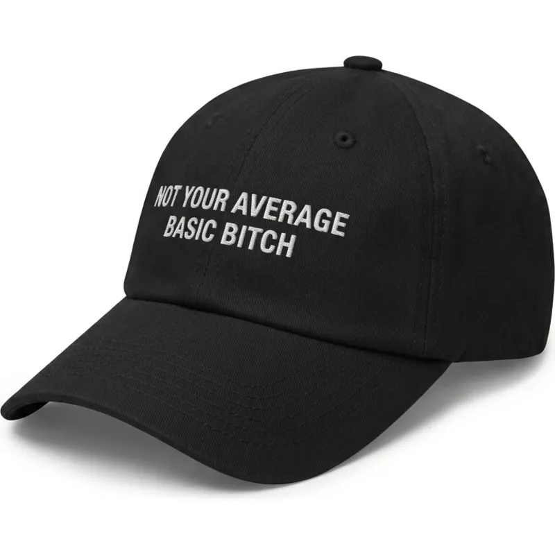 casquette-courbee-noire-ajustable-not-your-average-basic-bitch-pica-pica