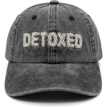 Schwarze verstellbare Curved Cap Detoxed Washed von Pica Pica