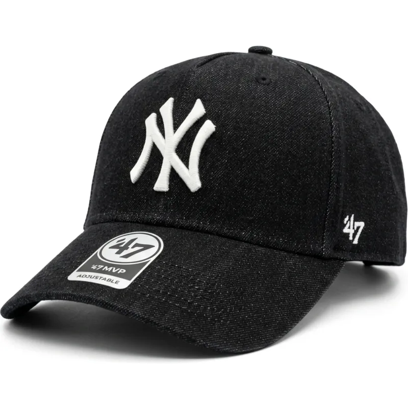 czarna-zakrzywiona-czapka-snapback-mvp-dt-denim-new-york-yankees-mlb-od-47-brand