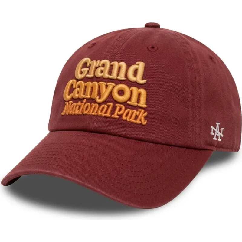 cappellino-curvo-rosso-regolabile-ballpark-grand-canyon-national-park-di-american-needle