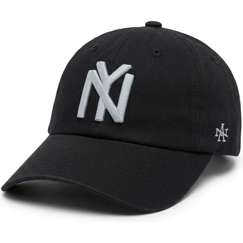 cappellino-curvo-nero-regolabile-ballpark-dei-new-york-black-yankees-mlb-di-american-needle