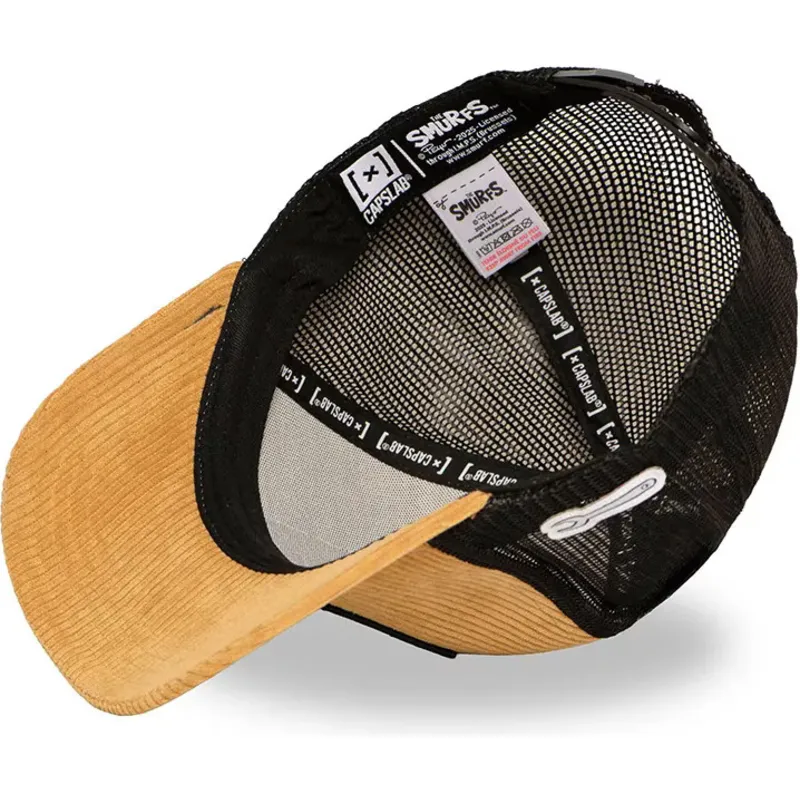 casquette-trucker-marron-et-noire-schtroumpf-bricoleur-smu-handy-les-schtroumpfs-capslab