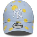 casquette-courbee-bleue-ajustable-pour-enfant-9forty-summer-all-over-print-new-york-yankees-mlb-new-era