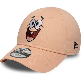 Cappellino curvo rosa regolabile per bambino 9FORTY Face di Patrick Stella SpongeBob di New Era