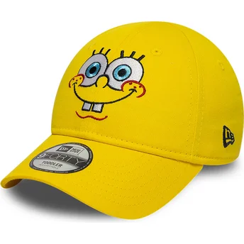 Żółta regulowana czapka z daszkiem dla dzieci 9FORTY Face SpongeBob od New Era