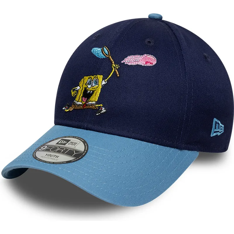 gorra-curva-azul-snapback-para-nino-9forty-de-bob-esponja-de-new-era